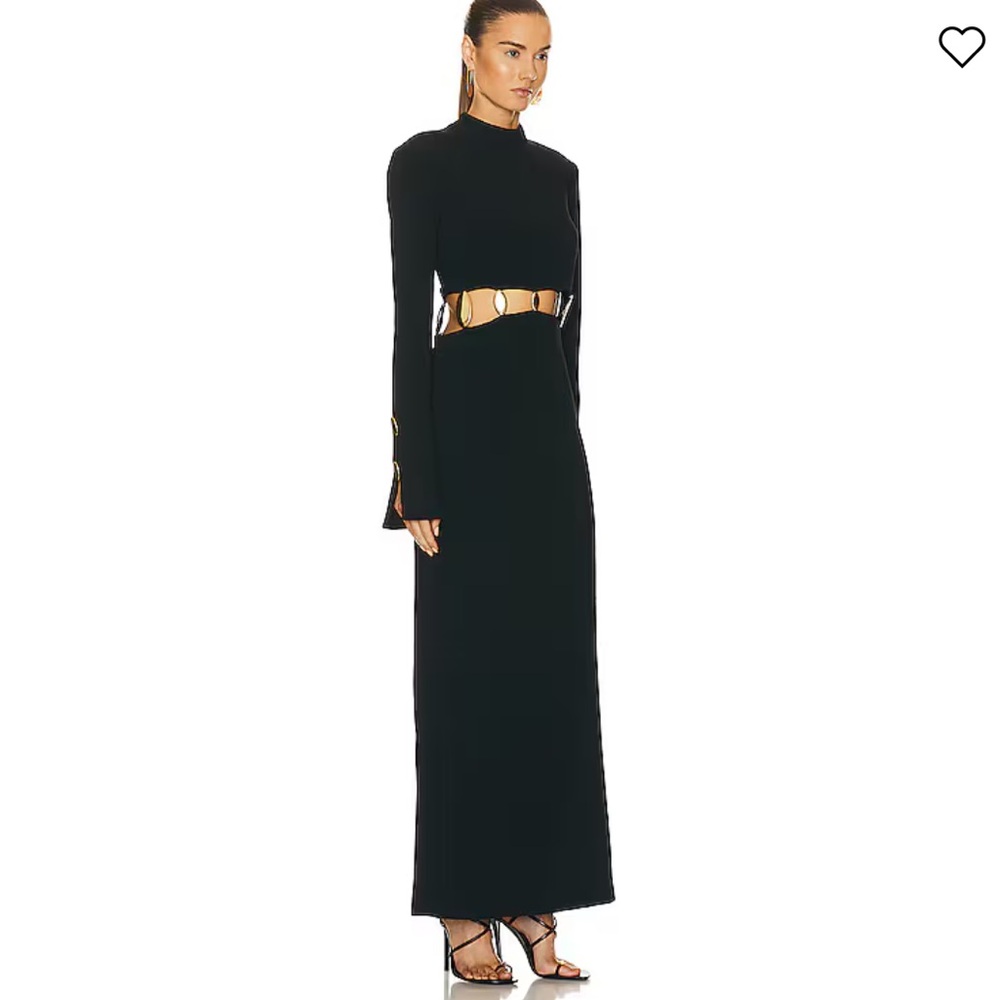 Stunning Simkhai formal black dress with gold details